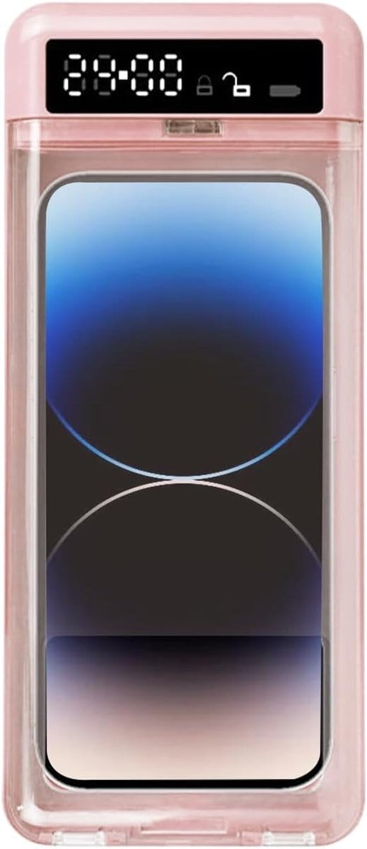 Tijdslot Box - Telefoon Locker - Schermtijd Beheer - Schadebestendig Ontwerp - 21.5 cm Lengte - Roze