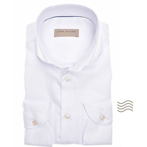 John Miller Overhemd Tailored Structured Wit / male