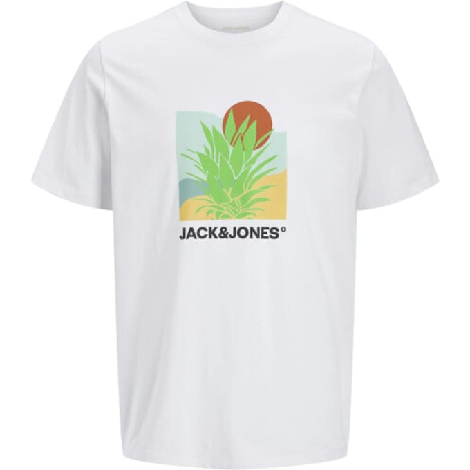 JACK&JONES JJBARBADOS TEE SS CREW NECK Heren T-shirt - White
