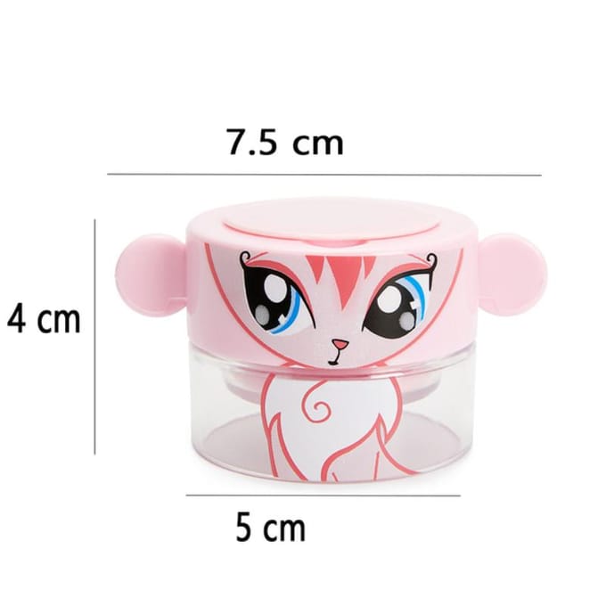 Cartoon Pill Grinder Tabletten Crusher Draagbare Medicijn Dispenser Pillencontainer Opslag Pulverize Case wit