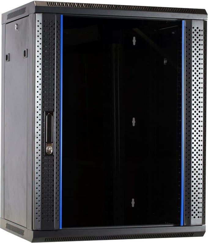 DSIT 15U wandkast ongemonteerd met glazen deur 600x450x770mm (BxDxH) - serverbehuizing - serverrack - serverkast - 19 inch