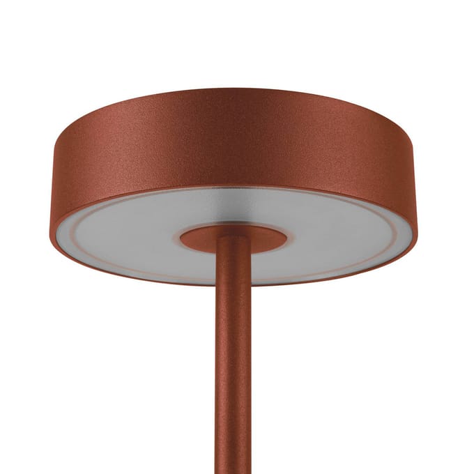 SLV LED oplaadbare lamp Vinolina, roest, CCT, aluminium, hoogte 32,3 cm