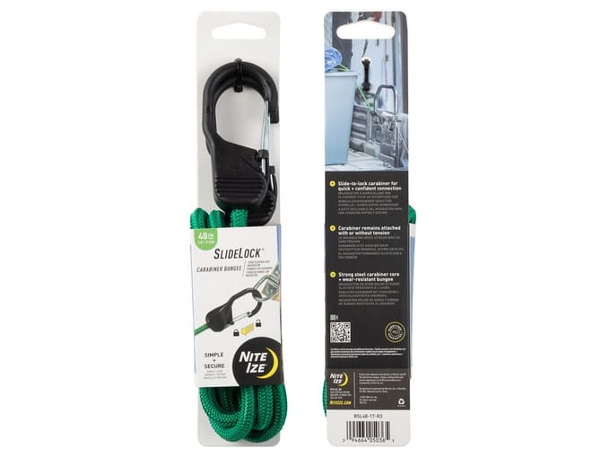 Nite-Ize Bungee Karabijnhaak Slidelock Groen L