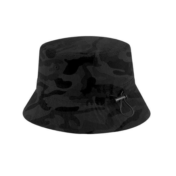 Beechfield Camo Polyester Gerecyclede Emmerhoed (Middernacht)