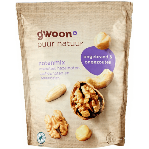 G'woon Ongebrande Gemengde Noten - 500 g