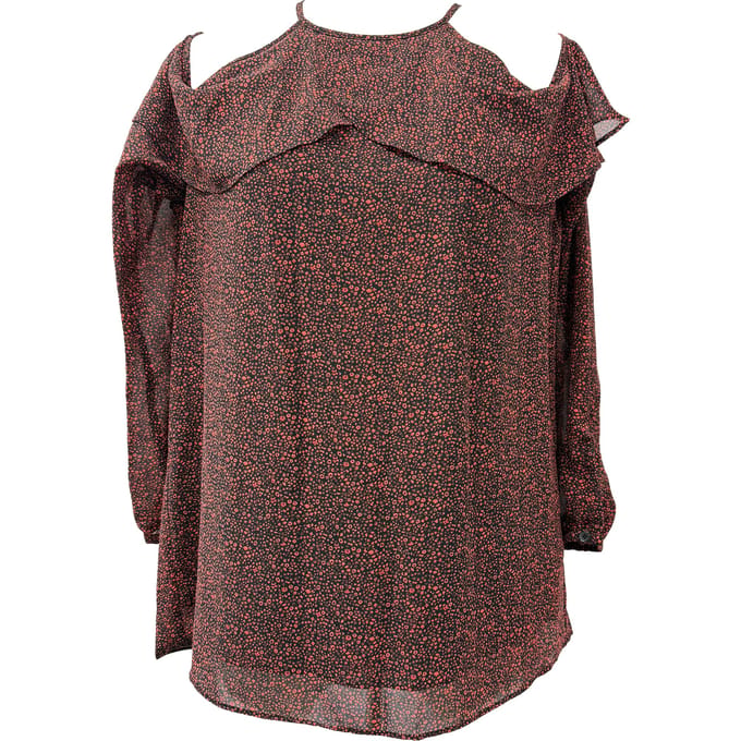 Michael Michael Kors off-shoulder top met ruches en paisleyprint in veelkleurig polyester