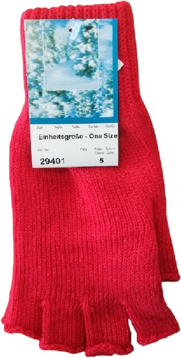 Handschoenen dames winter halve vingers - prijs per 2 paar