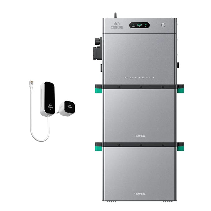 Zendure SolarFlow 2400 AC+ - SolarFlow 2400 AC+ & Slimme Meter P1 / 2*AB3000L (5.76 kWh)