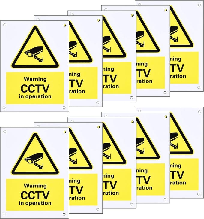 Kunststof Camerabewaking Binnenkort Toezicht Borden - 10 stuks