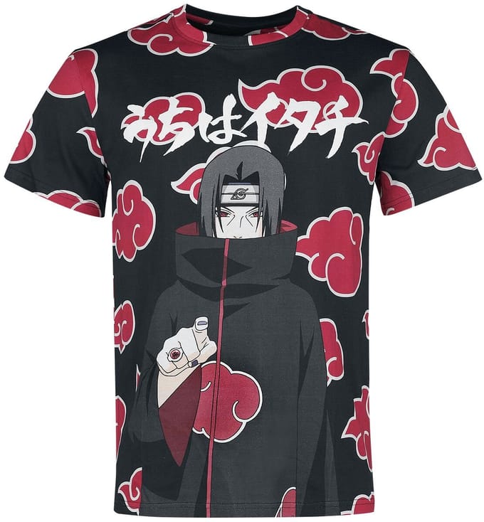 Naruto Shippuden - Itachi Clouds Heren T-shirt - meerkleurig - S