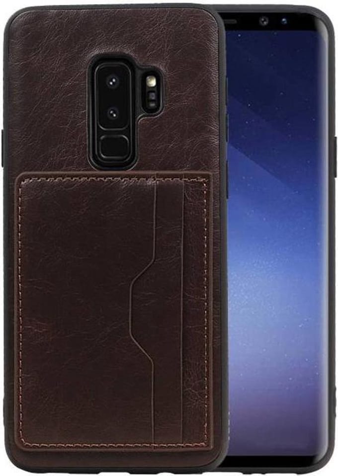Staand Back Cover 2 Pasjes voor Galaxy S9 Plus Mocca