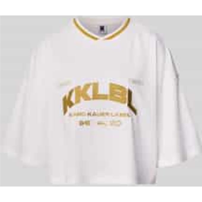Kort T-shirt met logoprint aan de achterkant