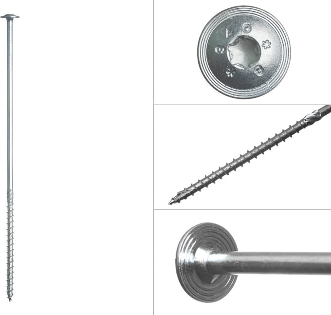Wovar Tellerkopschroeven Verzinkt 8.0 x 280 mm Torx 40 | Doos 50 Stuks