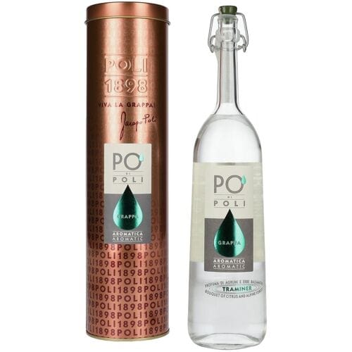 Poli Grappa &amp; Gedistilleerd Poli Po' Di Poli Grappa Aromatica 40% Vol. 0,7l in Tinbox