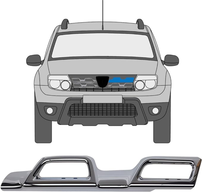 Grill lijst voor Dacia Duster 2013-2017 / Links