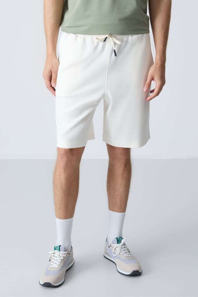 Heren Katoenmix Sweatershorts
