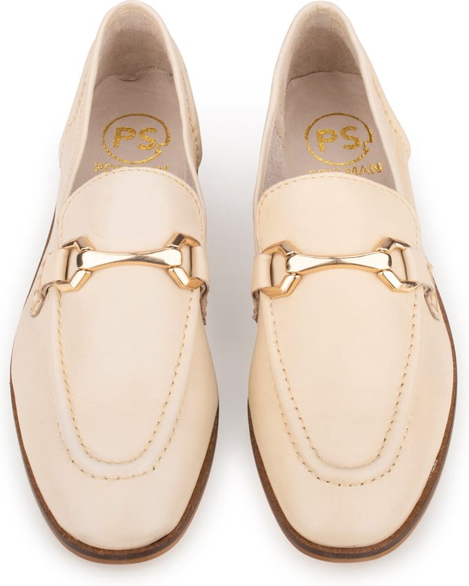 PS Poelman JENNY - maat 36 - Dames Loafers - Crème