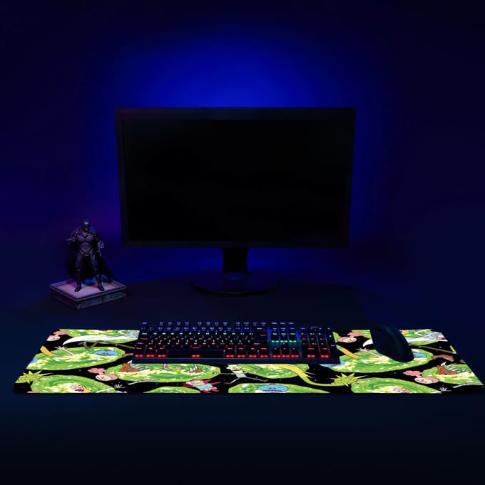 Rick and Morty Portals Gaming Mouse Mat - Medium