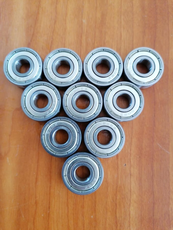 lager 608 ZZ / 2Z  (10  stuks)  Asgatdiameter d=8mm Buitendiameter D=22mm Breedte B=7mm