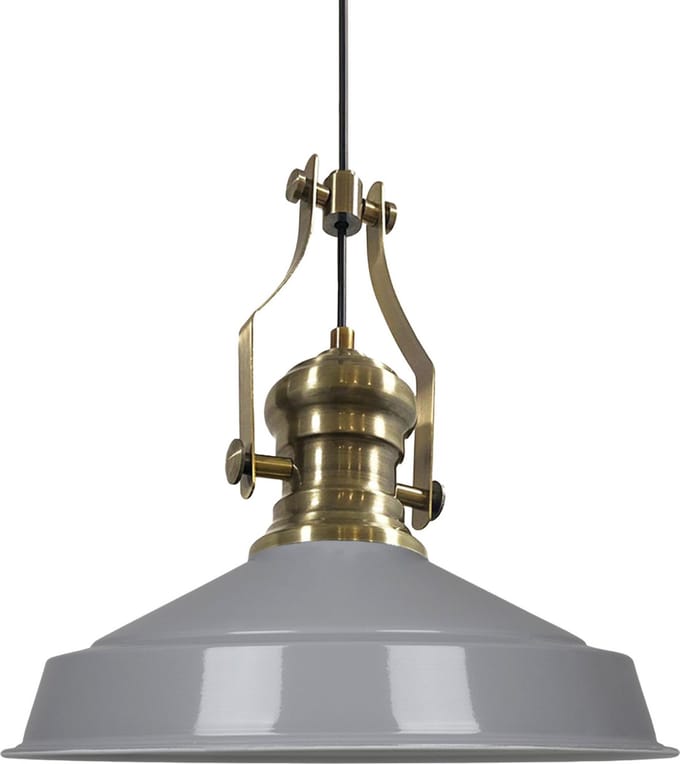 Bamyum Hanglamp Vintage, Grijs Grote Lamp