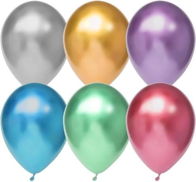 Haza Original Ballonnen Mix Chrome 30 Cm Latex 6 Stuks