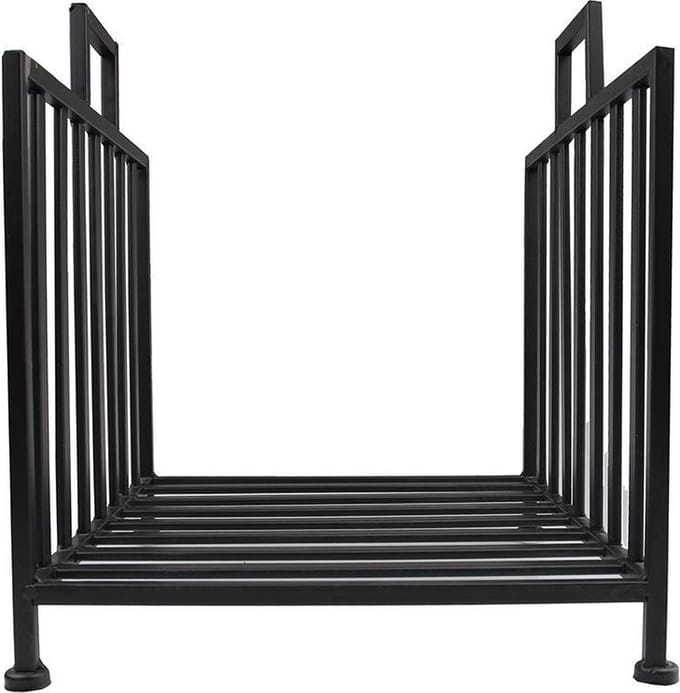 Pro Garden - Houtopslag - Metaal - Zwart - 41 x 31 x 35 cm