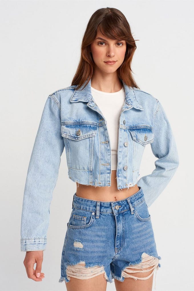 Dames Cropped Spijkerjack