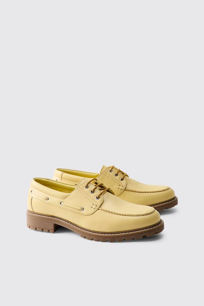 Pu Bootschoen | Yellow | Size 46