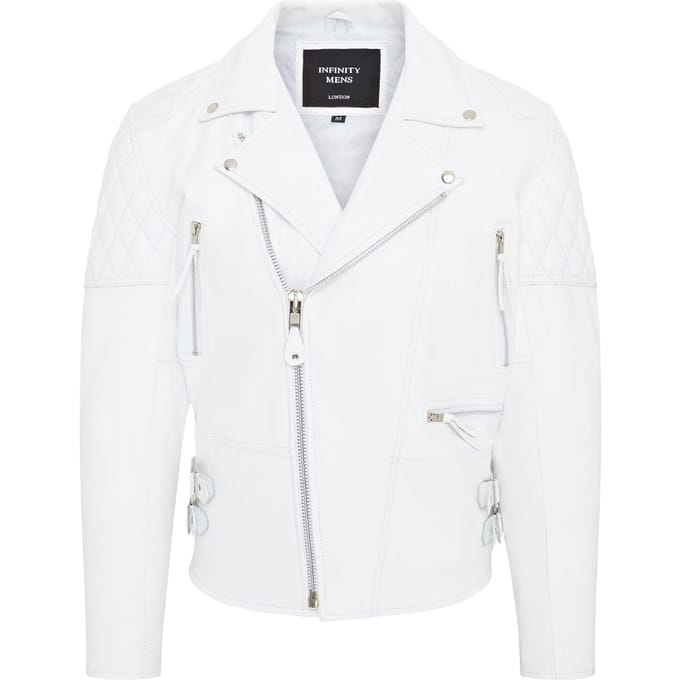 Heren koeienhuid lederen Brando bikerjack - Garland