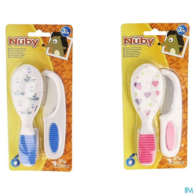 Nuby Set Borstel En Kam +3M 2