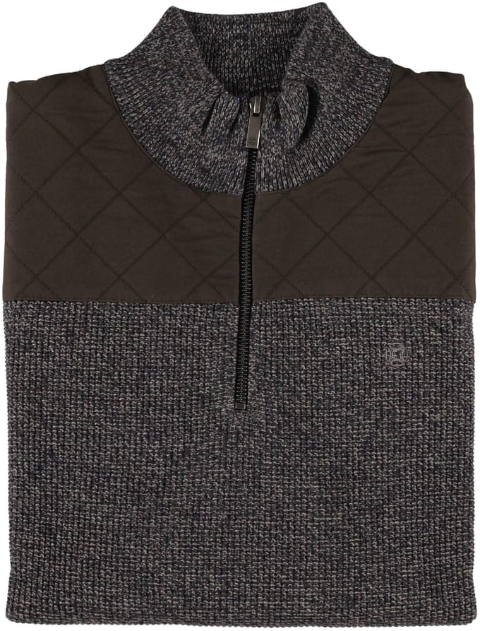 Fellows United Pullover Half Zip Rough Twill Brown (32.1115 - 140)