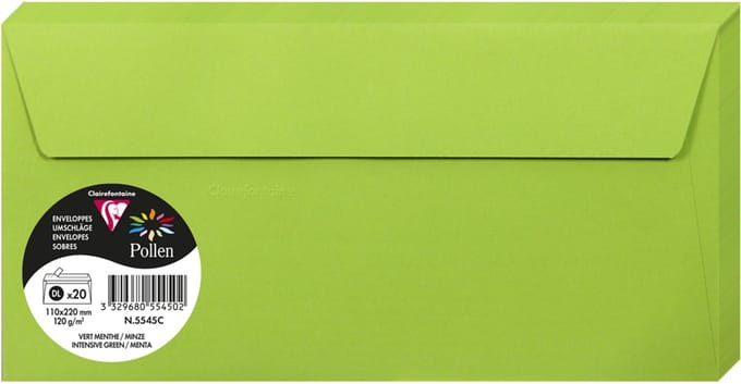 Stuifmeel van Clairefontaine enveloppe DL, lavendelblauw