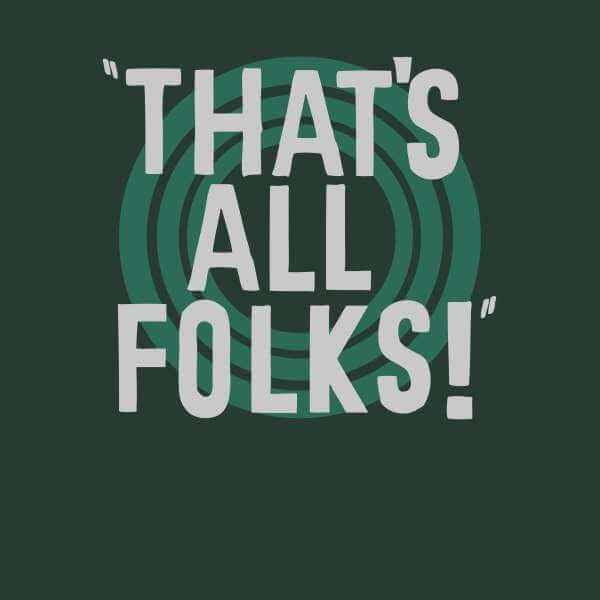 Looney Tunes That's All Folks Trui - Donkergroen - XL