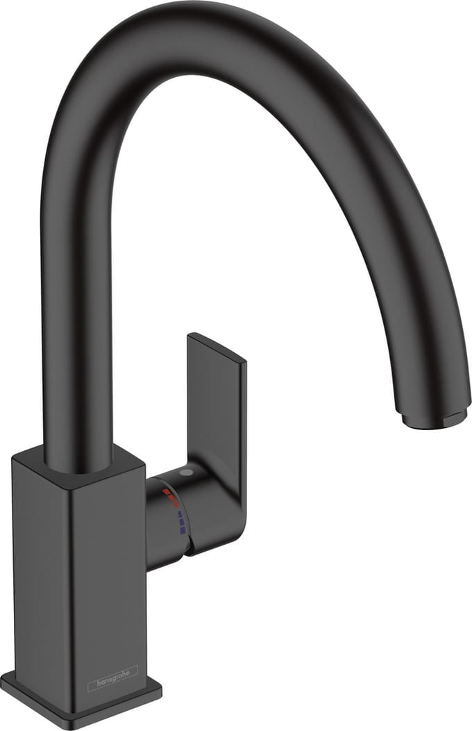 hansgrohe Vernis Shape M35 - Keukenmengkraan - Ééngreeps bediening - 35mm maat - Draaibare uitloop - Mat Zwart