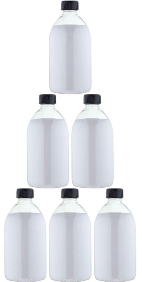 Scrubzout Perzik - 650 gram - Fles met zwarte dop - set van 6 stuks - Hydraterende Lichaamsscrub