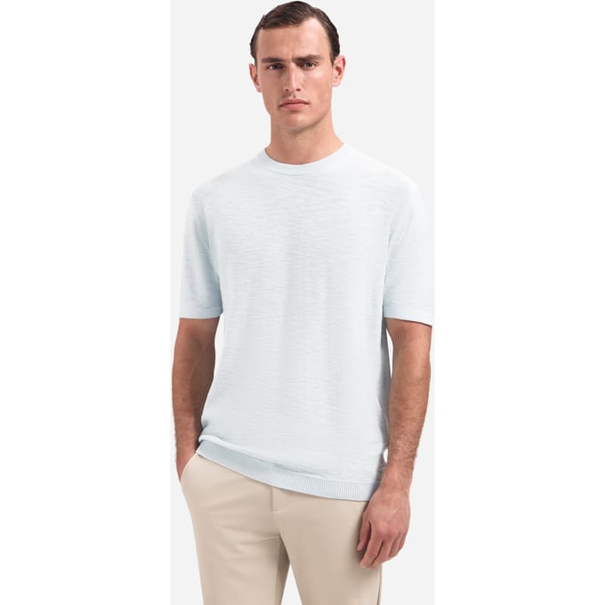No Excess Pullover Short Sleeve Crew Neck Slub Sky  XL