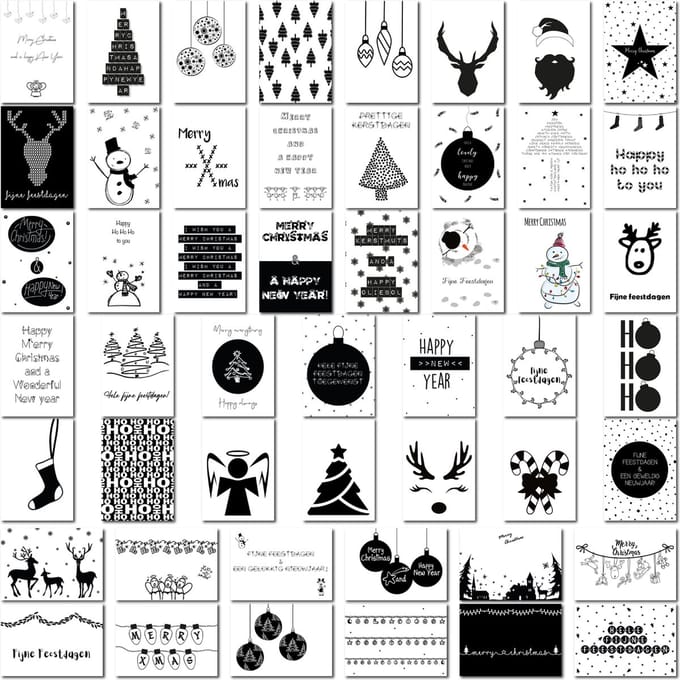 Kerstkaarten - 50 stuks | Lettertijd | A6-formaat