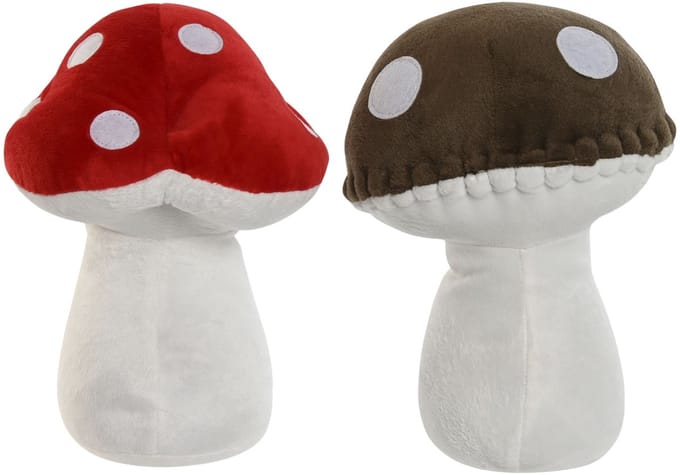 Item Deurstopper paddenstoel - bruin/rood - kinderkamer - 17 x 17 x 23