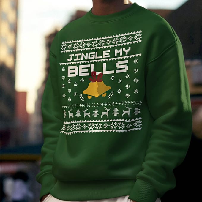 Foute Kerst Trui Groen Jingle My Bells L