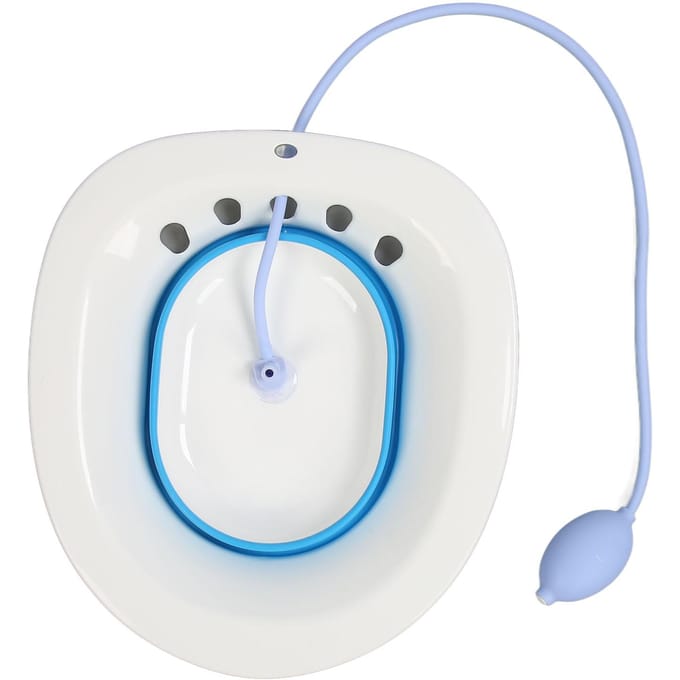 Zitbad Opvouwbaar Multifunctioneel PP Siliconen Toiletbril Zitbad voor Aambeien Postpartum Zorg white