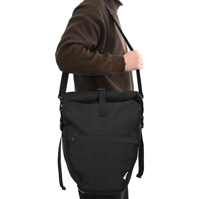 vidaXL - Fietstas - Zwart - 32,5 - x - 17 - x - 57 - cm - Polyester