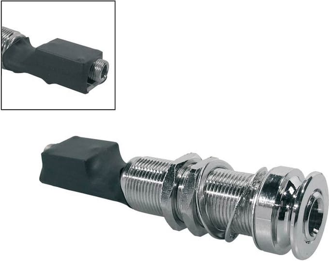 Boston EPJ-5535-N Eindknop Jack – 3,5 mm naar 6,3 mm Female Jack, Nikkel