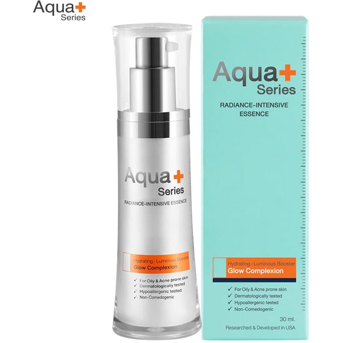 Aqua+ Series Radiance-Intensive Essence, Hydrating-Luminous Booster, Glow Teint, 30 ml. 30 ml. white