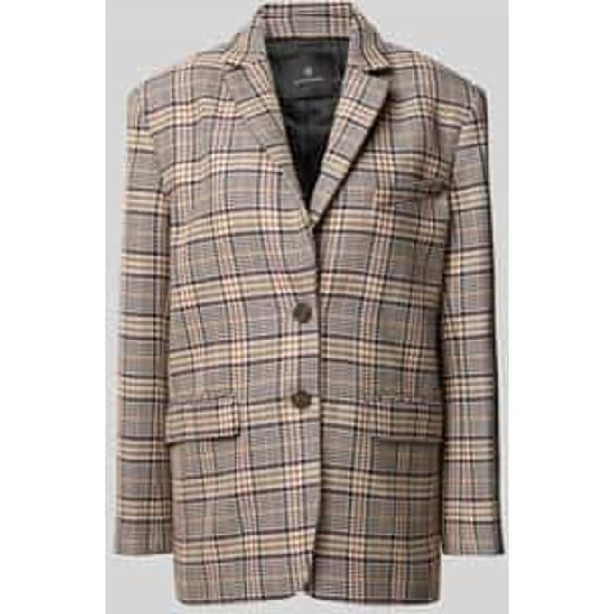 Oversized longblazer met sierknopen