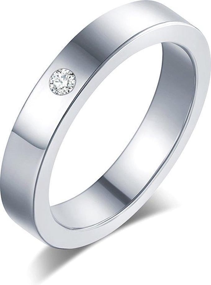 Montebello Ring Tabea - 316L Staal - Trouw - 5mm - Maat 54-17.2mm