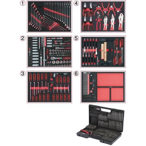 KS Tools 713.0598 Gereedschapsset Chroom-vanadium staal 598 onderdelen
