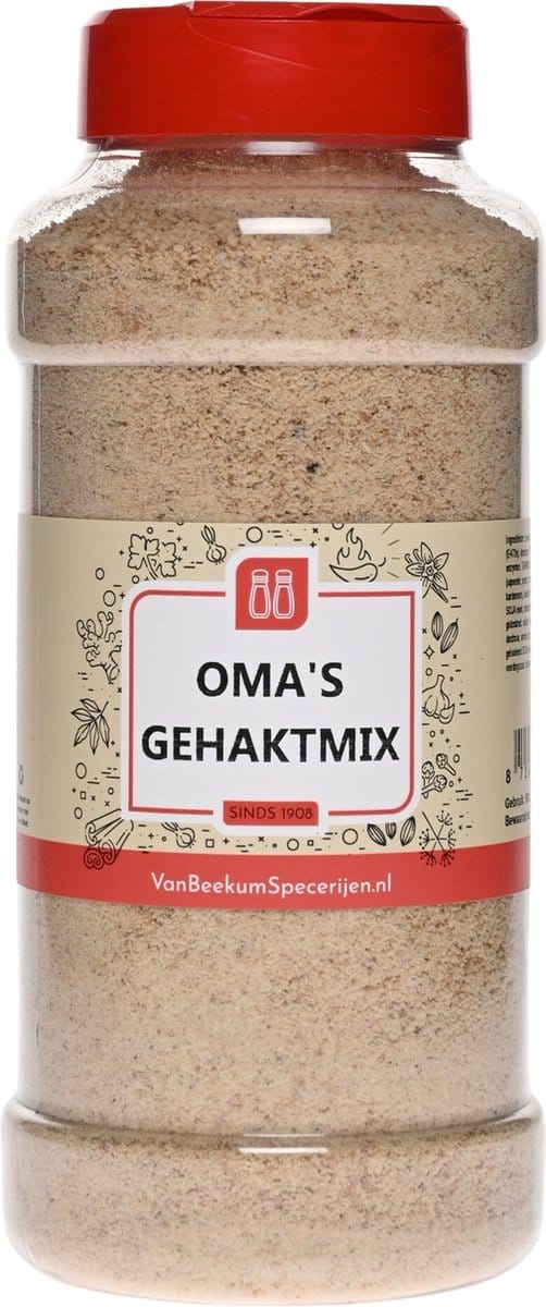 Van Beekum Specerijen - Oma's Gehaktmix - Strooibus 600 Gram
