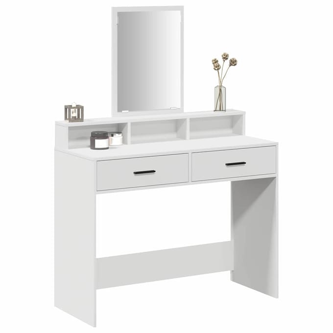 vidaXL - Kaptafel - Wit - 100 - x - 41 - x - 140 - cm - Bewerkt - hout