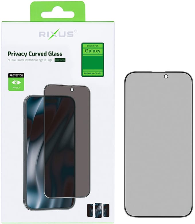 Rixus Privacy Full Curved Edge Tempered Glass For Samsung Galaxy A35, A55