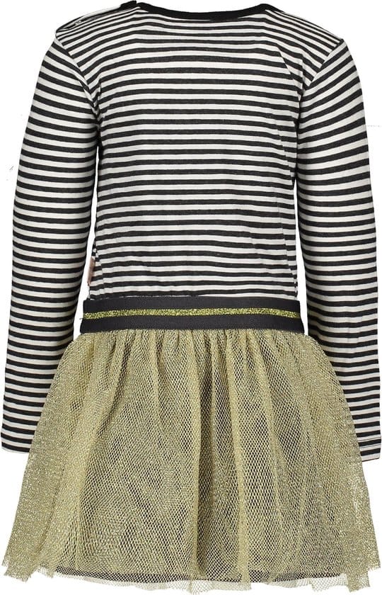 Bampidano  - Maat 86 -Meisjes Jurk - anthra stripe